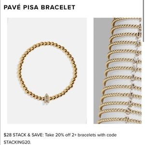 Baublebar Pave Pisa “A” Bracelet NWT
